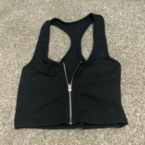 Xs black crop top from pacsun